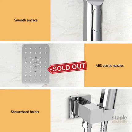 Handheld Shower Head Holder 3.1’’ High Pressure Silver - Furniture > Bathroom > Shower Heads & Screens