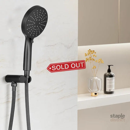 Handheld Shower Head Holder 4.7’’ High Pressure Black - Furniture > Bathroom > Shower Heads & Screens