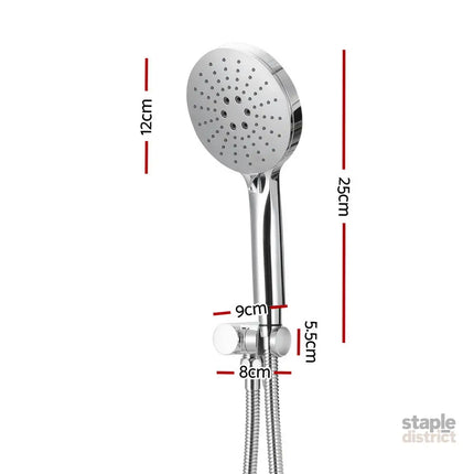Handheld Shower Head Holder 4.7’’ High Pressure Silver - Furniture > Bathroom > Shower Heads & Screens