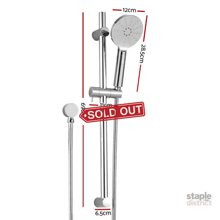 Handheld Shower Head Wall Holder 4.7’’ High Pressure Adjustable 3 Modes Chrome - Furniture > Bathroom > Shower Heads &