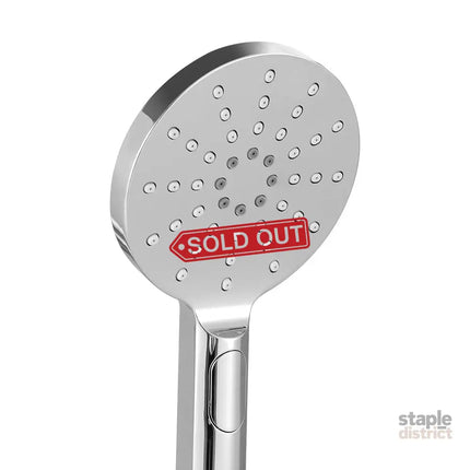 Handheld Shower Head Wall Holder 4.7’’ High Pressure Adjustable 3 Modes Chrome - Furniture > Bathroom > Shower Heads &