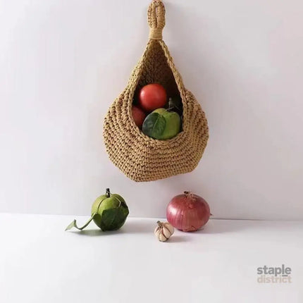 Hanging Wall Organizer Vegetable Fruit Basket Kitchen Storage Pouch Bag Diy 6Size - M - Commercial > Packaging >