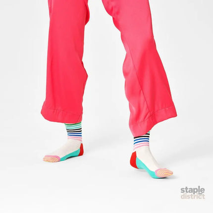 Happy Socks adult Half Stripe Sock Mint Blue Size 36-39-2006733445191045121