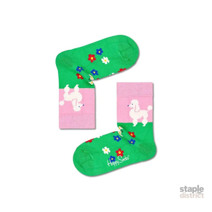 Happy Socks Kids Poodle & Flowers Sock 2-3Yrs-2006733333245071360