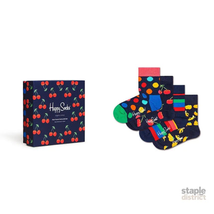 Happy Socks  Kids Sock  Cherry  Gift- 4-Pack Size 2-3Yrs-2006733447174950912