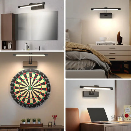 Hardwired Picture Light for Wall Black,14 inch Night Light LED Wall Sconces for Pictures,Dart Board Lights Wall Lights