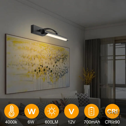 Hardwired Picture Light for Wall Black,14 inch Night Light LED Wall Sconces for Pictures,Dart Board Lights Wall Lights