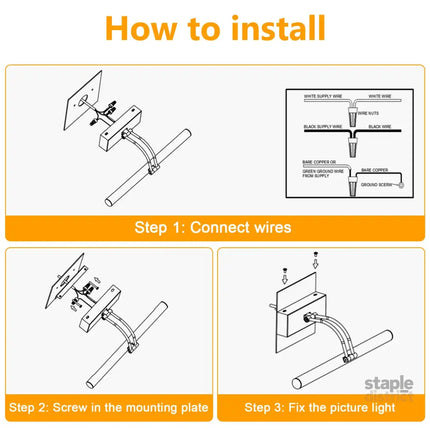 Hardwired Picture Light for Wall Black,14 inch Night Light LED Wall Sconces for Pictures,Dart Board Lights Wall Lights