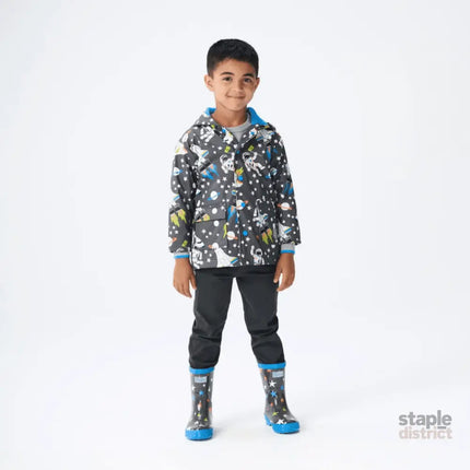 HATLEY Shiny Kids Rain Boots | Ombre Stars size 9-2006733332620120065