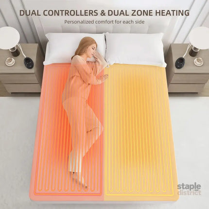 Heated Mattress Pad - Bedding Electric Blanket with 9 Heat Setting & 9-Hour Auto Off Heated Mattress Pad-Machine