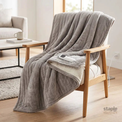 Heated Throw Blanket Soft Double-Sided Fleece with Adjustable Heat Settings - Home & Garden > Bedding > Blankets &