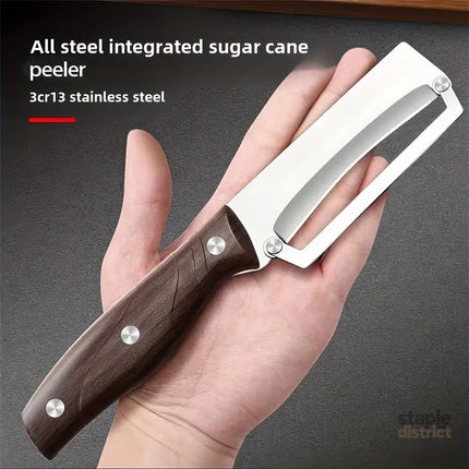 Heavy-duty stainless steel vegetable peeler and slicer - multi-functional kitchen tool with straight blade and