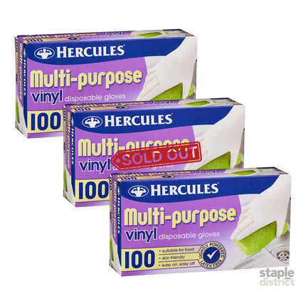 Hercules Multipurpose Vinyl Gloves 100pk x3-2050056820491423744
