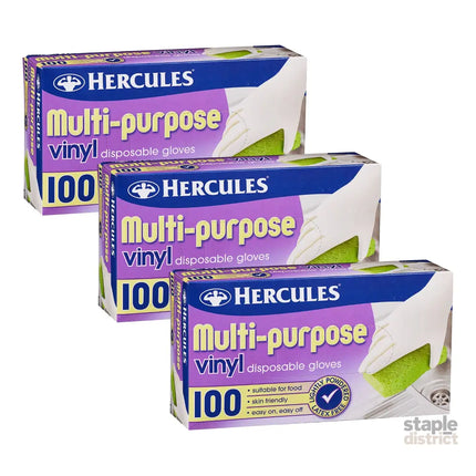 Hercules Multipurpose Vinyl Gloves 100pk x3-2050056820491423744