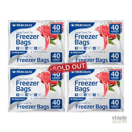 Hercules Tear-Off Freezer Bags Large 40pk x4-2050056820994740225