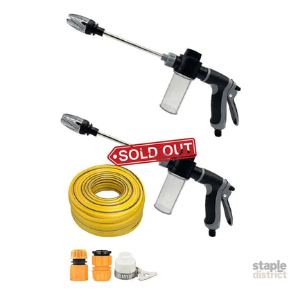 High Pressure Long Pole Water Spray Nozzle Household Car Wash Cleaning Sprayer - Car Wash Sprayer Set - Auto