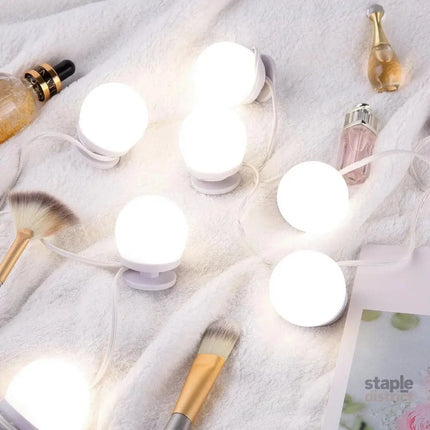 Hollywood LED Vanity Mirror Lights Kit,Stick on Dimmable Makeup Lights 12V Mirror Lighting Strip Fixture for Vanity