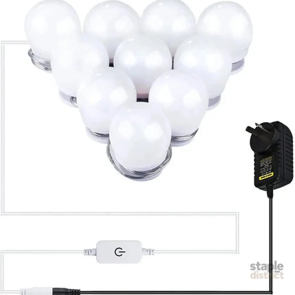 Hollywood LED Vanity Mirror Lights Kit,Stick on Dimmable Makeup Lights 12V Mirror Lighting Strip Fixture for Vanity