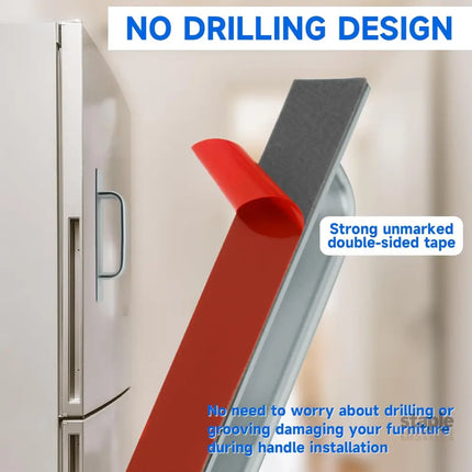 Homakover 1 Pair Refrigerator Door Handle with Adhesive Tape Replacement Fridge Pull Handle for Fridge Microwave ovens