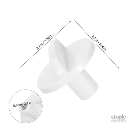 HOOWIFFY Appliance Temperature Knob Thermostat Control Knob Plastic White 1Pcs for Display Cabinet - Appliances >
