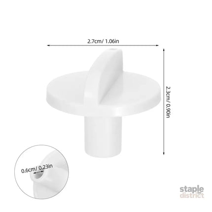 HOOWIFFY Appliance Temperature Knob Thermostat Control Knob Plastic White 1Pcs for Display Cabinet - Appliances >