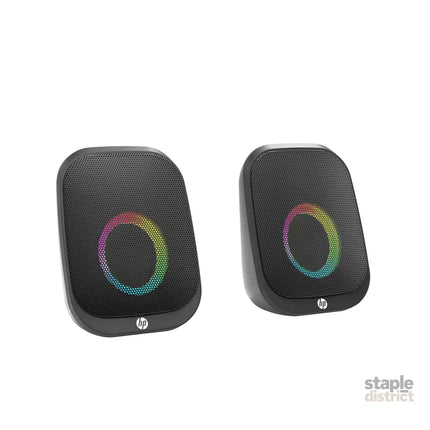 HP DHS-2113 Wired Bluetooth Speaker Portable USB AUX LED Stereo Sound Black - Electronics > Headphones and Earphones >
