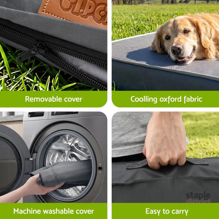 i.Pet Dog Bed XL Water-resistant Egg Crate Foam Orthopedic Pet Mat Grey - Pet Care > Dog Supplies > Dog Beds