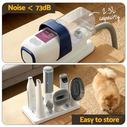 i.Pet Pet Grooming Kit Vacuum Dog Cat Hair Dryer Remover Clipper Brushes Cleaning - Pet Care > Cleaning & Maintenance >
