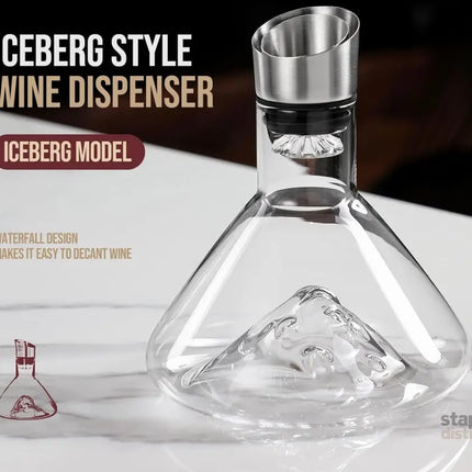CARLA HOME Iceberg Wine Decanter with Aerator Filter and Lid - Appliances > Fridges & Freezers > Fridges