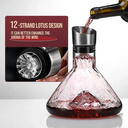 CARLA HOME Iceberg Wine Decanter with Aerator Filter and Lid - Appliances > Fridges & Freezers > Fridges