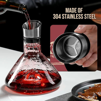 CARLA HOME Iceberg Wine Decanter with Aerator Filter and Lid - Appliances > Fridges & Freezers > Fridges