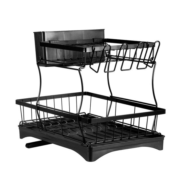 TOQUE Detachable Dish Drying Rack Cutlery Black-2018816695673688065