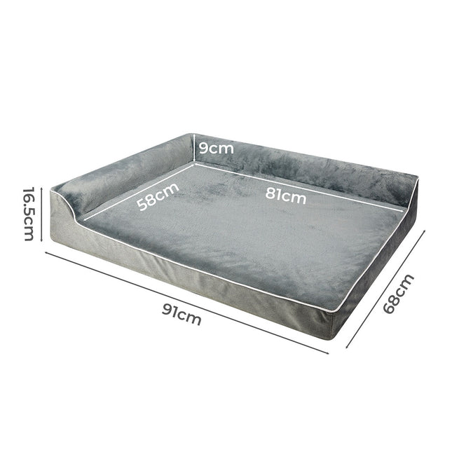 Pawz Orthopedic Dog Bed L Grey-2006732879849197570