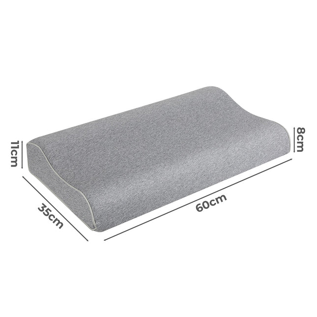 Dreamz Memory Foam Pillow Pillowcase Supprt Grey Rebound-2006732704422432770
