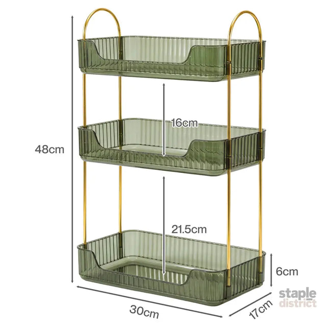 Ilus Makeup Organiser Vanity Countertop Shelf Cosmetic Holder Storage Green-2050056778762293250