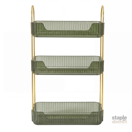 Ilus Makeup Organiser Vanity Countertop Shelf Cosmetic Holder Storage Green-2050056778762293249