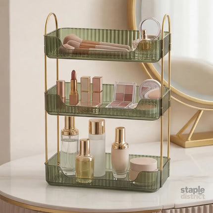 Ilus Makeup Organiser Vanity Countertop Shelf Cosmetic Holder Storage Green-2050056778762293254