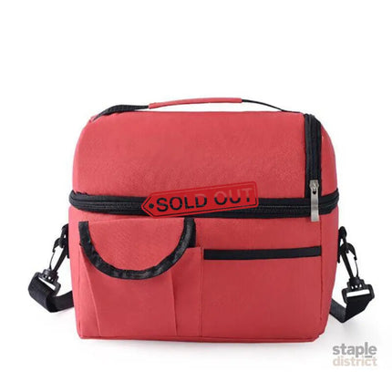 Insulated Lunch Bag Box Tote Cooler For Women Men Hot Cold Food Thermal - Rose Red - Outdoor Recreation > Iceboxes &