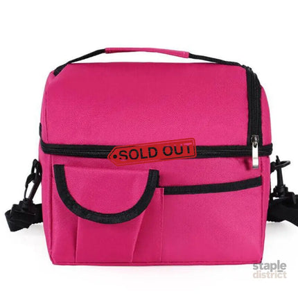 Insulated Lunch Bag Box Tote Cooler For Women Men Hot Cold Food Thermal - Rose Red - Outdoor Recreation > Iceboxes &