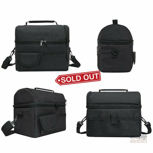 Insulated Lunch Bag Box Tote Cooler For Women Men Hot Cold Food Thermal - Rose Red - Outdoor Recreation > Iceboxes &