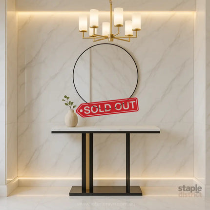 Interior Ave - Pandora Stone Marble Console - Marble & Black - Furniture > Bathroom > Bathtubs