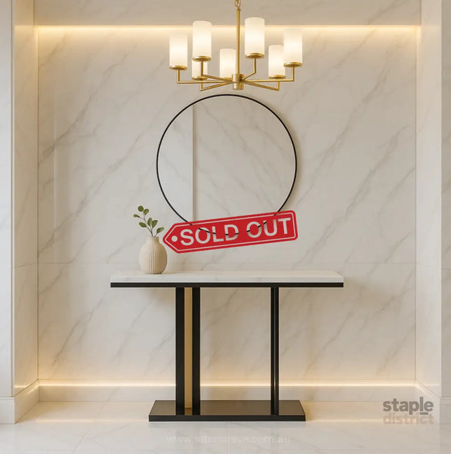 Interior Ave - Pandora Stone Marble Console - Marble & Black - Furniture > Bathroom > Bathtubs