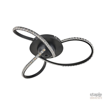 Irie Dimmable 3 Lights LED Ceiling Light - Black - Home & Garden > Lighting > Ceiling Lights
