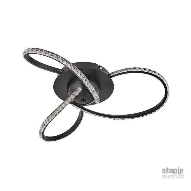 Irie Dimmable 3 Lights LED Ceiling Light - Black - Home & Garden > Lighting > Ceiling Lights
