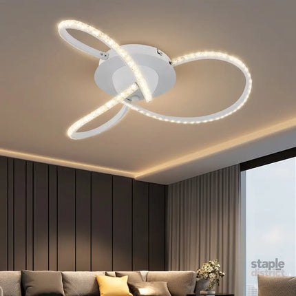 Irie Dimmable 3 Lights LED Ceiling Light - White - Home & Garden > Lighting > Ceiling Lights