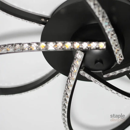 Irie Dimmable 5 Lights LED Ceiling Light - Black - Home & Garden > Lighting > Ceiling Lights