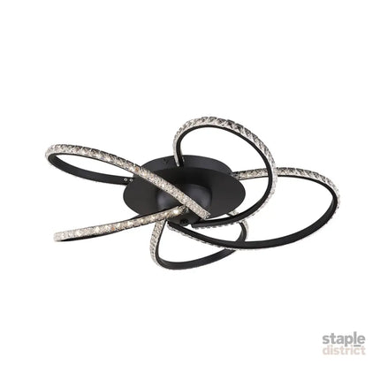 Irie Dimmable 5 Lights LED Ceiling Light - Black - Home & Garden > Lighting > Ceiling Lights