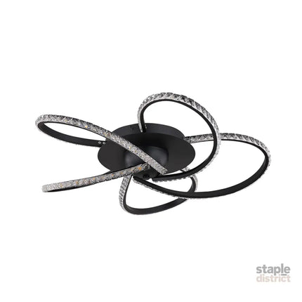 Irie Dimmable 5 Lights LED Ceiling Light - Black - Home & Garden > Lighting > Ceiling Lights