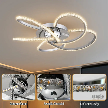 Irie Dimmable 5 Lights LED Ceiling Light - Chrome - Home & Garden > Lighting > Ceiling Lights