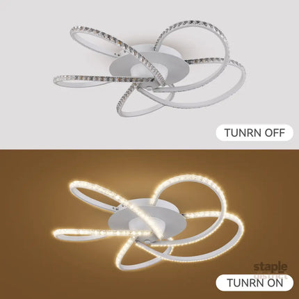 Irie Dimmable 5 Lights LED Ceiling Light - White - Home & Garden > Lighting > Ceiling Lights